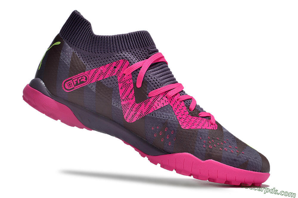 Puma Future X Powercat Tokyo Match TF Low-Tops Football Shoes - Purple/Brown/Pink/Green 4