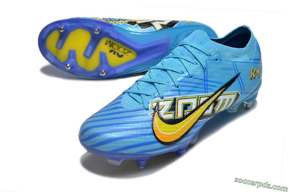 Nike Air Zoom Mercurial Vapor 15 Elite SG Low-Tops Football Boots - Blue/Yellow/Orange/White 3