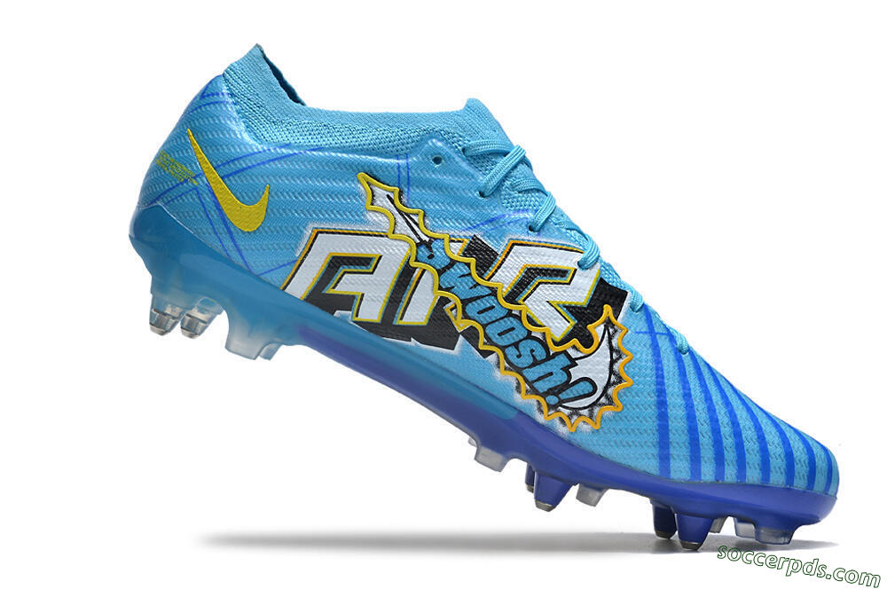 Nike Air Zoom Mercurial Vapor 15 Elite SG Low-Tops Football Boots - Blue/Yellow/Orange/White 4