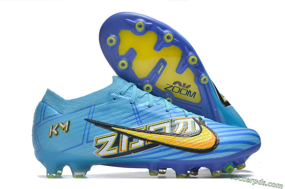 Nike Air Zoom Mercurial Vapor 15 Elite AG Low-Tops Football Boots - Blue/Yellow/Orange/White 1