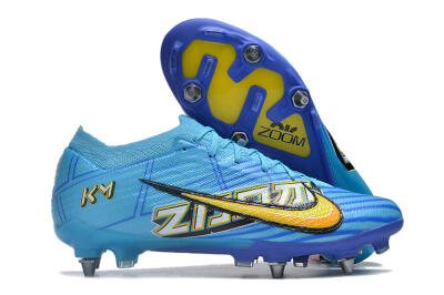 Nike Air Zoom Mercurial Vapor 15 Elite SG Low-Tops Football Boots - Blue/Yellow/Orange/White