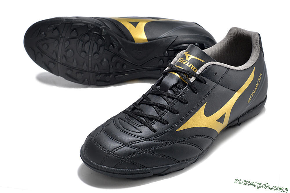 Mizuno Monarcida Neo Ckassic TF Low-Tops Football Shoes - Black/Gold 3