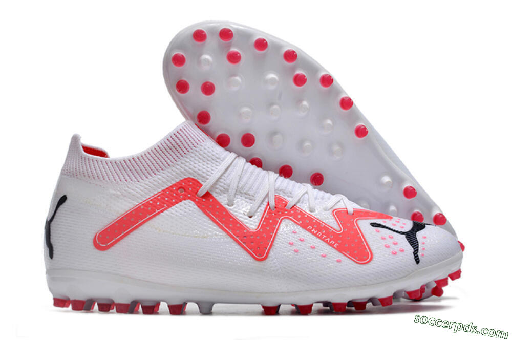Puma Future Ultimate MG Low-Tops Football Boots - White/Red/Black 1