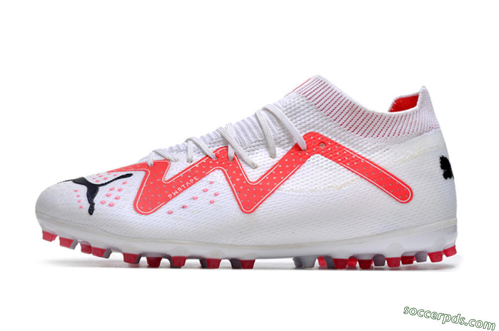 Puma Future Ultimate MG Low-Tops Football Boots - White/Red/Black 2