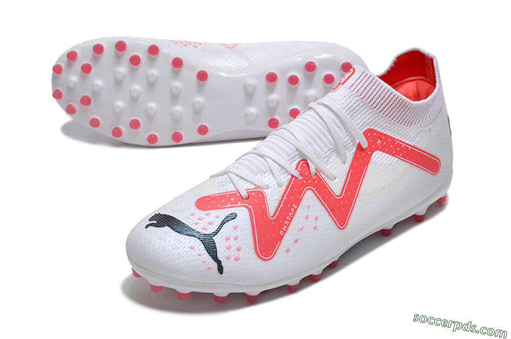 Puma Future Ultimate MG Low-Tops Football Boots - White/Red/Black 3