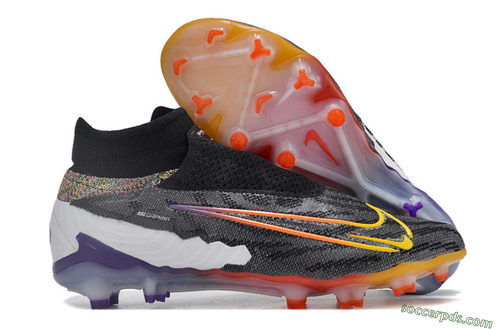 Nike Phantom GX Elite FG High-Tops Football Boots - Black/Yellow/Orange/Purple 1