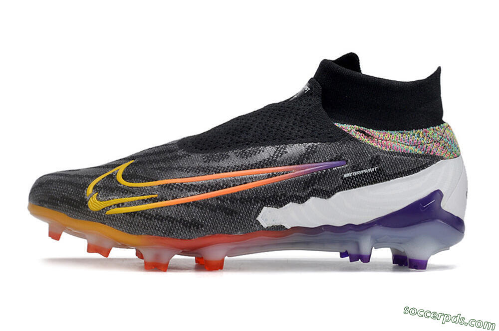 Nike Phantom GX Elite FG High-Tops Football Boots - Black/Yellow/Orange/Purple 2