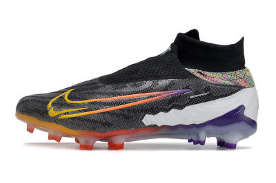 Nike Phantom GX Elite FG High-Tops Football Boots - Black/Yellow/Orange/Purple
