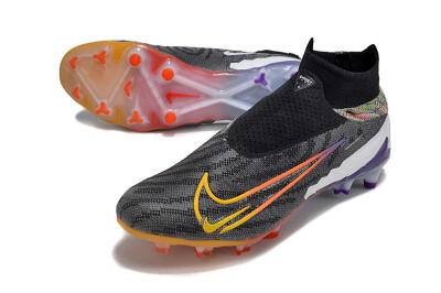 Nike Phantom GX Elite FG High-Tops Football Boots - Black/Yellow/Orange/Purple