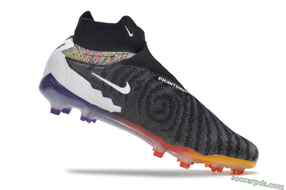 Nike Phantom GX Elite FG High-Tops Football Boots - Black/Yellow/Orange/Purple 4