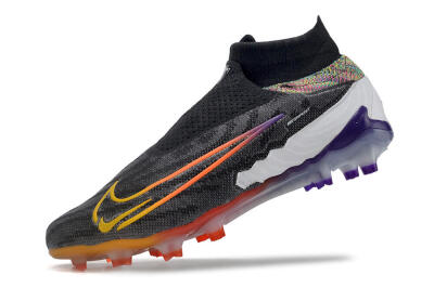 Nike Phantom GX Elite FG High-Tops Football Boots - Black/Yellow/Orange/Purple