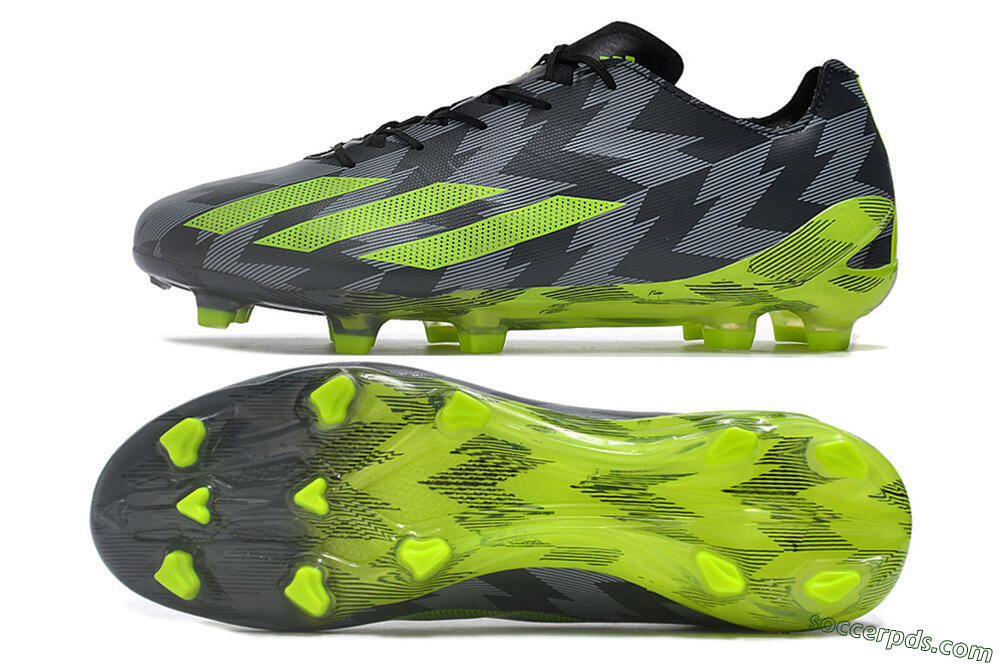 Adidas X Crazyfast+ FG Low-Tops Football Boots - Black/Grey/Green 0