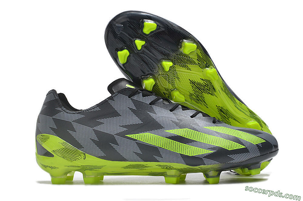 Adidas X Crazyfast+ FG Low-Tops Football Boots - Black/Grey/Green 1