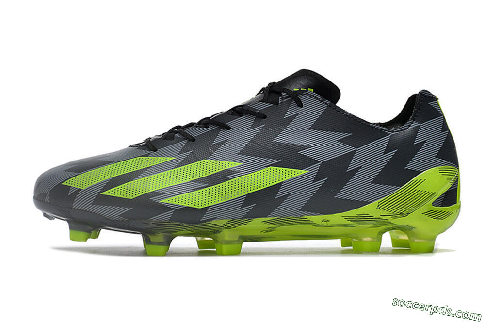 Adidas X Crazyfast+ FG Low-Tops Football Boots - Black/Grey/Green 2