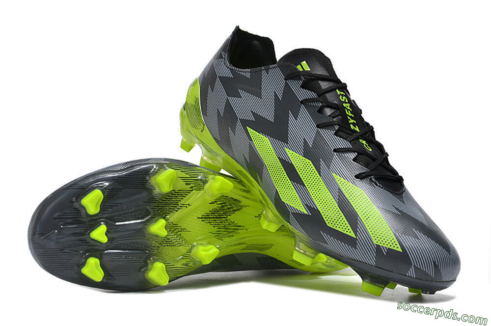 Adidas X Crazyfast+ FG Low-Tops Football Boots - Black/Grey/Green 3