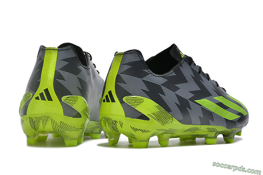 Adidas X Crazyfast+ FG Low-Tops Football Boots - Black/Grey/Green 6