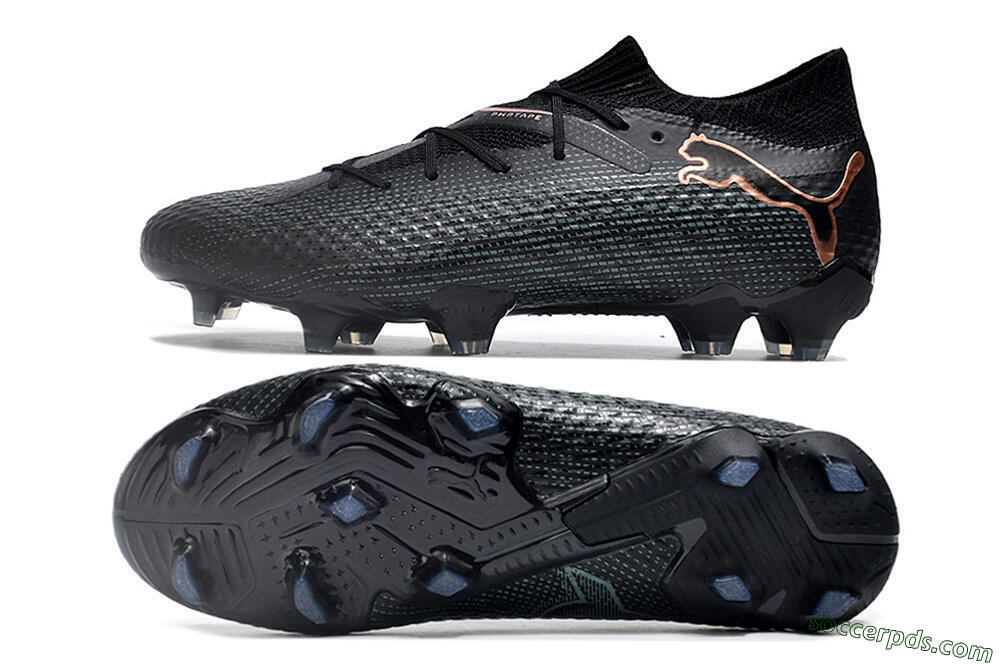 Puma Future Ultimate 2024 FG Low-Tops Football Boots - Black/Blue/Gold 0