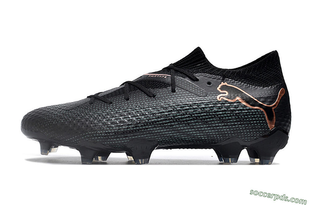Puma Future Ultimate 2024 FG Low-Tops Football Boots - Black/Blue/Gold 2