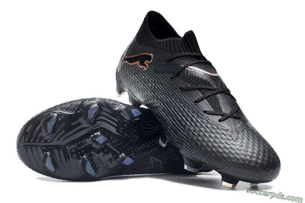 Puma Future Ultimate 2024 FG Low-Tops Football Boots - Black/Blue/Gold 3