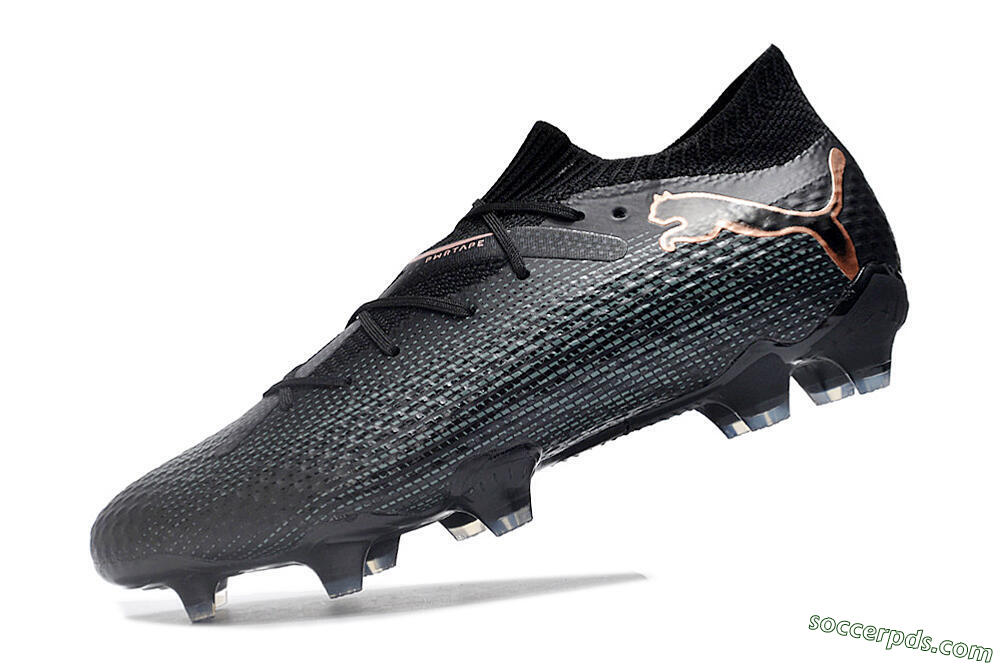 Puma Future Ultimate 2024 FG Low-Tops Football Boots - Black/Blue/Gold 5