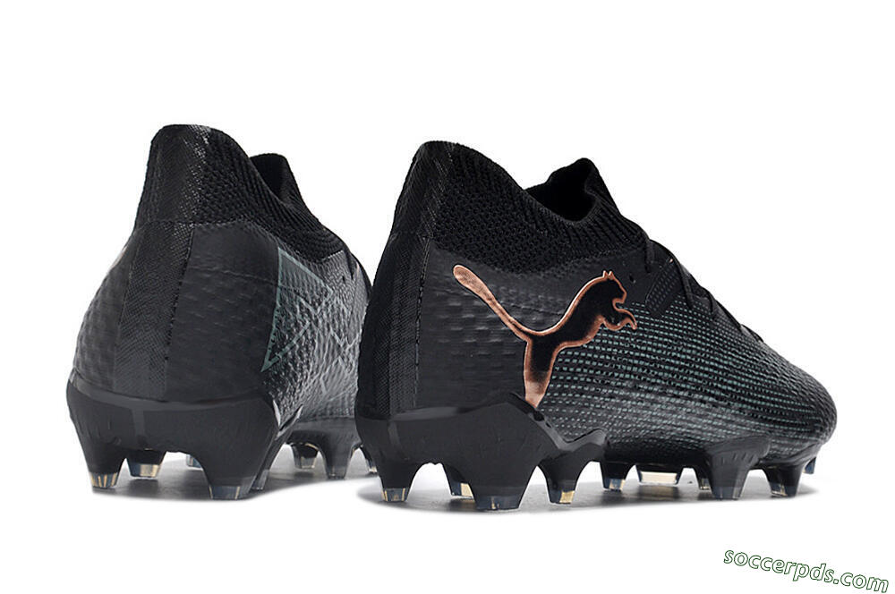 Puma Future Ultimate 2024 FG Low-Tops Football Boots - Black/Blue/Gold 6