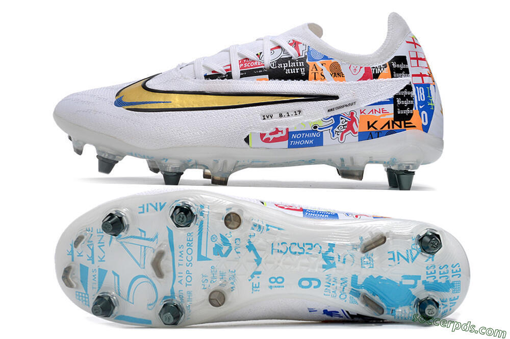 Nike Phantom GX Elite SG Low-Tops Football Boots - White/Rainbow 0