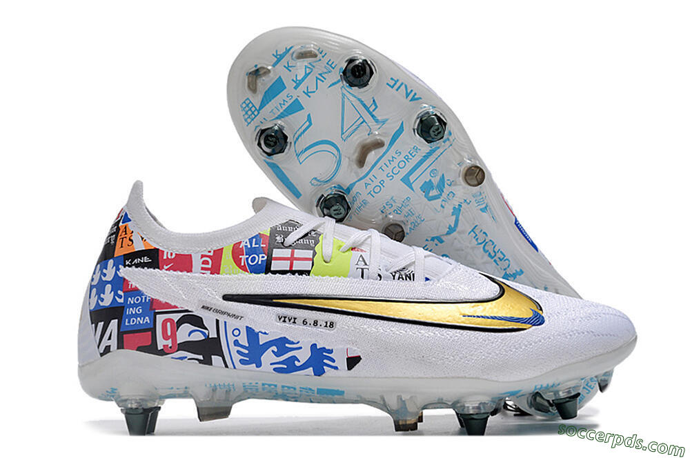 Nike Phantom GX Elite SG Low-Tops Football Boots - White/Rainbow 1