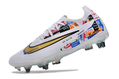Nike Phantom GX Elite SG Low-Tops Football Boots - White/Rainbow