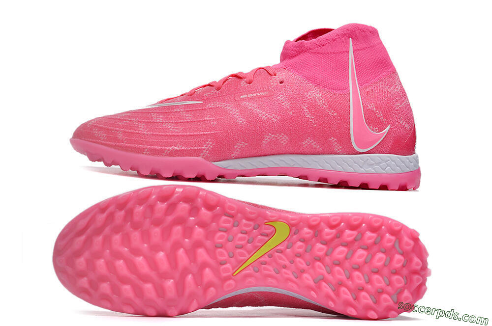 Nike Phantom Luna Elite NU TF High-Tops Football Shoes - Pink/White/Yellow 0