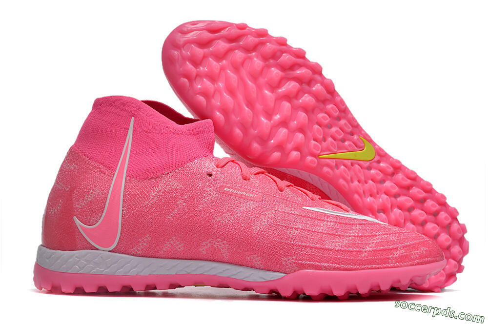 Nike Phantom Luna Elite NU TF High-Tops Football Shoes - Pink/White/Yellow 1