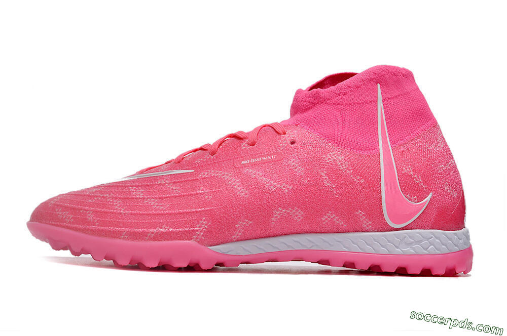 Nike Phantom Luna Elite NU TF High-Tops Football Shoes - Pink/White/Yellow 2