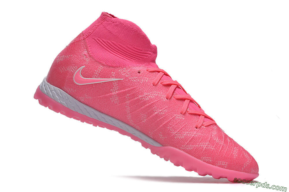 Nike Phantom Luna Elite NU TF High-Tops Football Shoes - Pink/White/Yellow 4