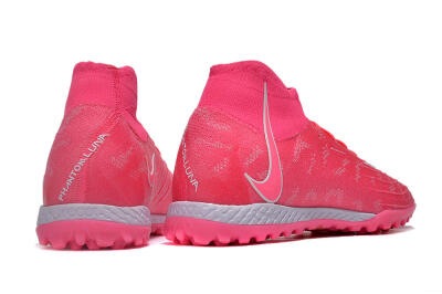 Nike Phantom Luna Elite NU TF High-Tops Football Shoes - Pink/White/Yellow