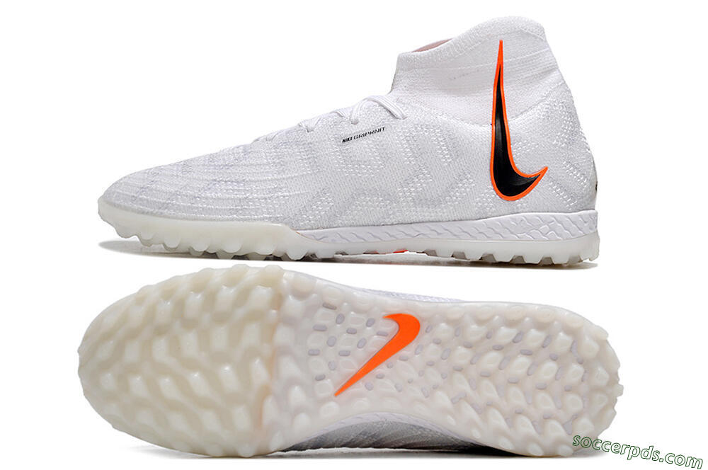 Nike Phantom Luna Elite NU TF High-Tops Football Shoes - White/Grey/Orange/Black 0