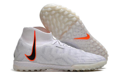 Nike Phantom Luna Elite NU TF High-Tops Football Shoes - White/Grey/Orange/Black