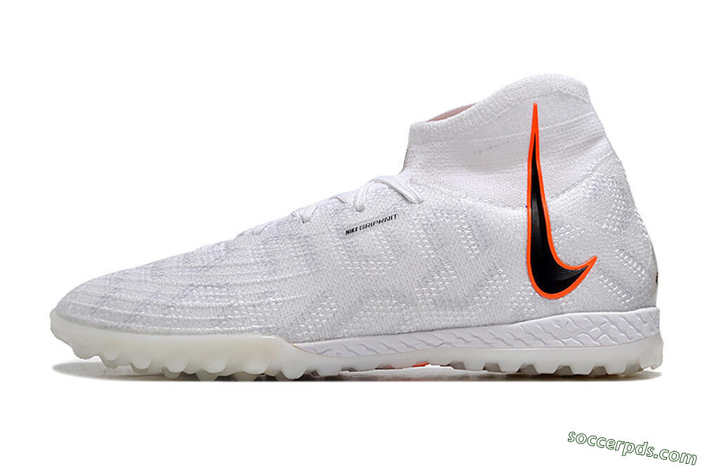 Nike Phantom Luna Elite NU TF High-Tops Football Shoes - White/Grey/Orange/Black 2