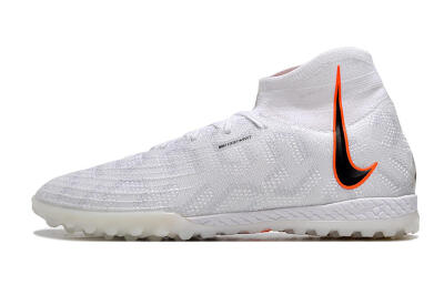 Nike Phantom Luna Elite NU TF High-Tops Football Shoes - White/Grey/Orange/Black