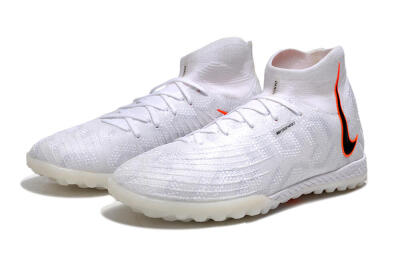 Nike Phantom Luna Elite NU TF High-Tops Football Shoes - White/Grey/Orange/Black