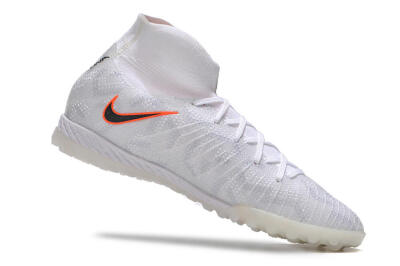 Nike Phantom Luna Elite NU TF High-Tops Football Shoes - White/Grey/Orange/Black