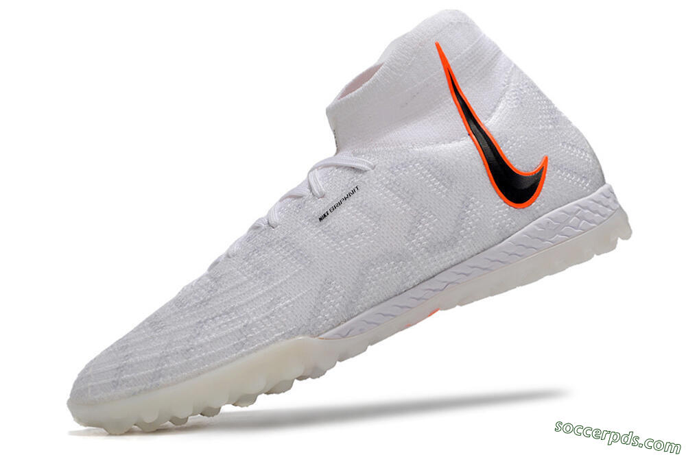 Nike Phantom Luna Elite NU TF High-Tops Football Shoes - White/Grey/Orange/Black 8