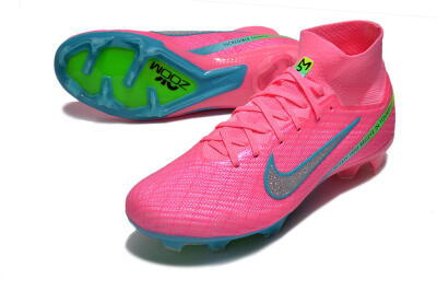 Nike Air Zoom Mercurial Superfly 9 Elite FG High-Tops Football Boots - Pink/Silver/Blue/Yellow