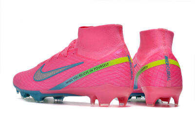 Nike Air Zoom Mercurial Superfly 9 Elite FG High-Tops Football Boots - Pink/Silver/Blue/Yellow
