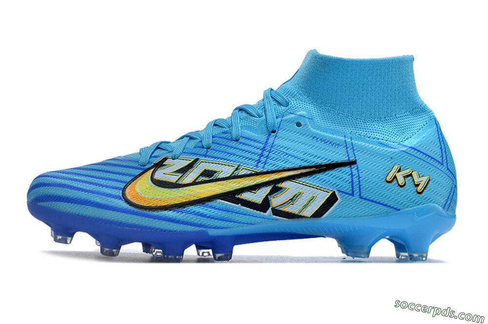 Nike Air Zoom Mercurial Superfly 9 Elite FG High-Tops Football Boots - Blue/Black/Yellow 2