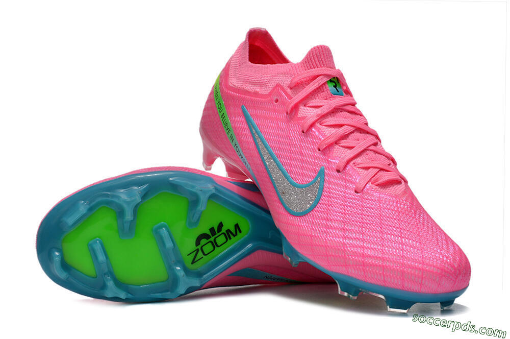 Nike Air Zoom Mercurial Vapor 15 Elite FG Low-Tops Football Boots - Pink/Silver/Blue/Yellow 0