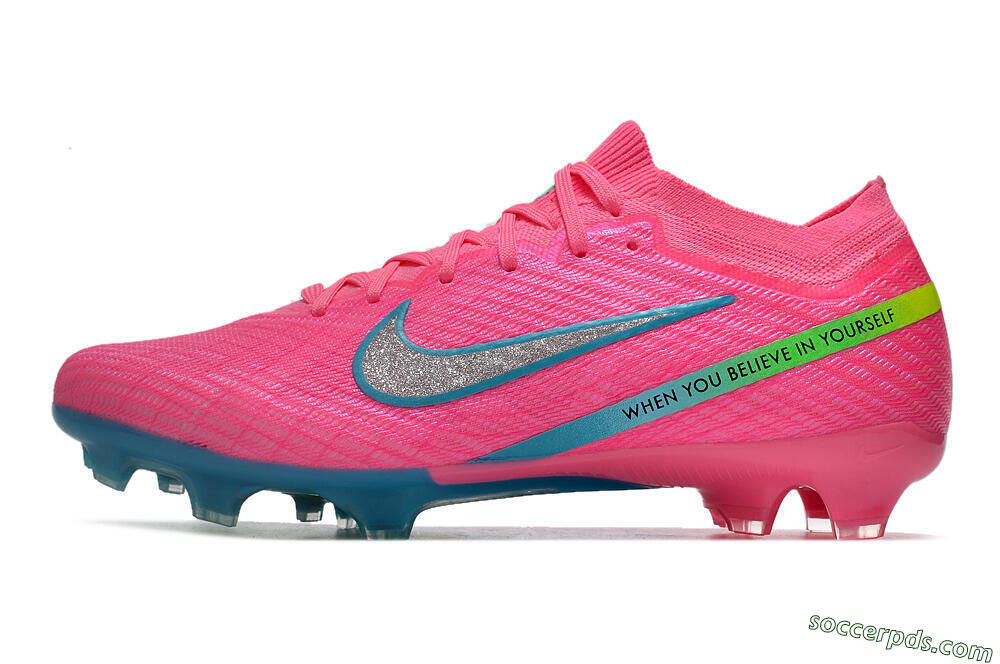 Nike Air Zoom Mercurial Vapor 15 Elite FG Low-Tops Football Boots - Pink/Silver/Blue/Yellow 2