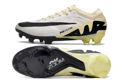 Nike Air Zoom Mercurial Vapor 15 Elite FG Low-Tops Football Boots - White/Beige/Black