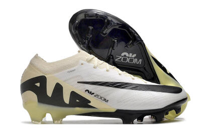 Nike Air Zoom Mercurial Vapor 15 Elite FG Low-Tops Football Boots - White/Beige/Black