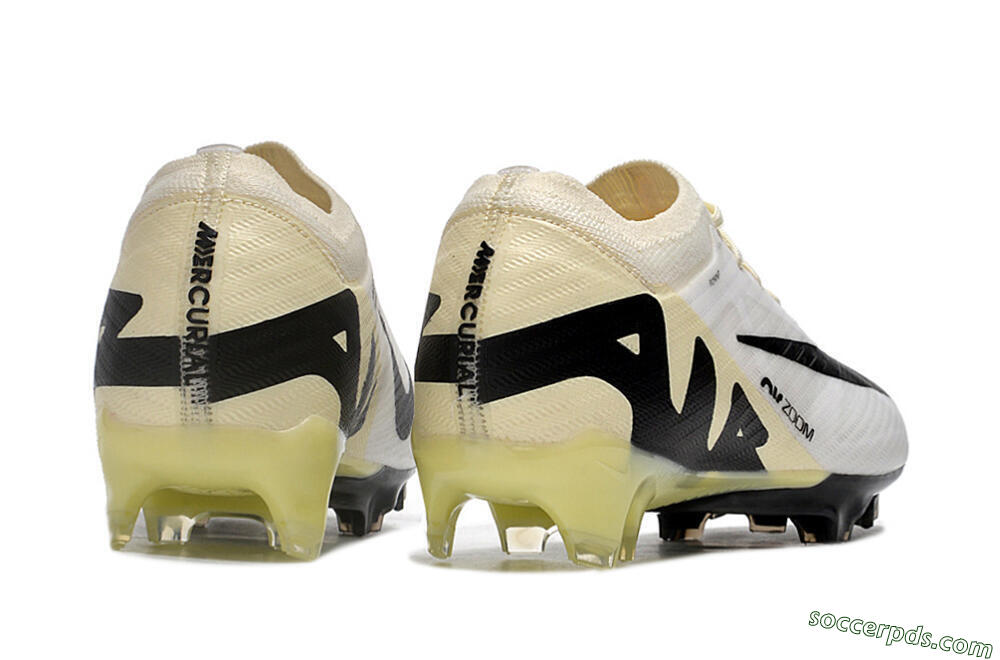 Nike Air Zoom Mercurial Vapor 15 Elite FG Low-Tops Football Boots - White/Beige/Black 6