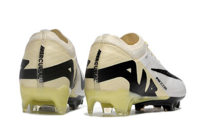 Nike Air Zoom Mercurial Vapor 15 Elite FG Low-Tops Football Boots - White/Beige/Black
