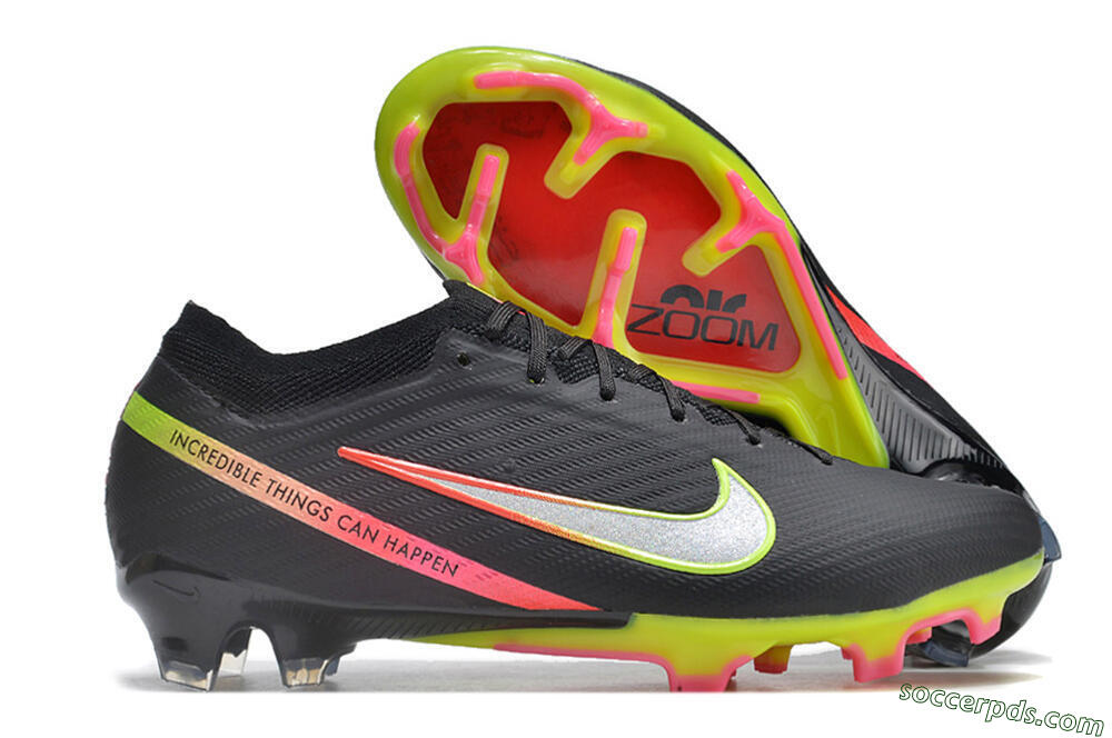 Nike Air Zoom Mercurial Vapor 15 Elite FG Low-Tops Football Boots - Black/Silver/Yellow/Red 1